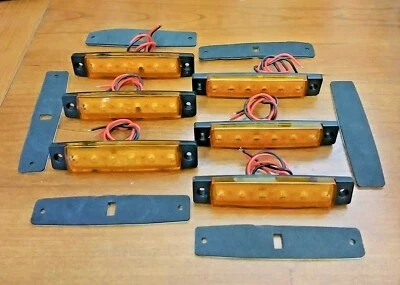 6 BBT Grandes Super Brillantes 12 Voltios Impermeable Ámbar LED Luces de Cortesía Foto 1 de 4