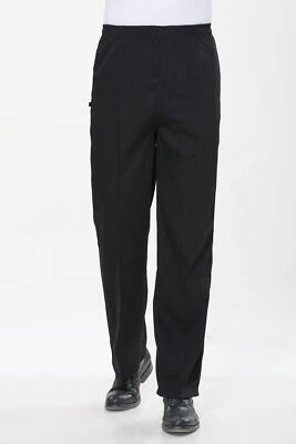 Men's Baggy Chef Pant Cargo Style Kitchen Work Uniform Elastic Waist Employee - Image 1 of 4
