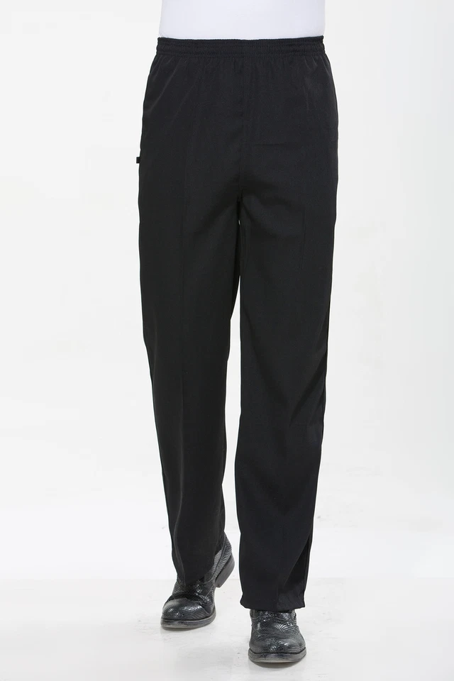 Men's Baggy Chef Pant Cargo Style Kitchen Work Uniform Elastic Waist Employee - Image 1 of 4