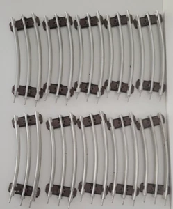 Lionel O Guage 3 Rail Tubular Track Brown Ties 1/2 Section Curve Track~ 10 Piece - Picture 1 of 4