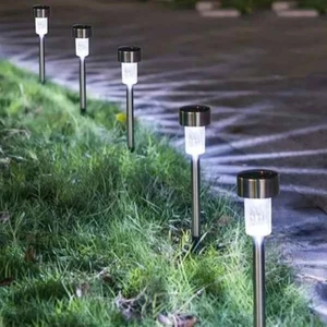 Solar Lights Outdoor ip65 Waterproof Solar Pathway Lights Stainless Steel Outdoo - Picture 1 of 5
