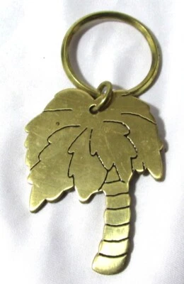 Vintage 1994 Russ Solid Brass Key Chain Palm Tree - Image 1 of 3