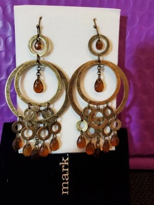 Pendientes perforados Avon Mark Perfect Zen 2006 aros latón bruñido nuevos en caja Foto 1 de 4