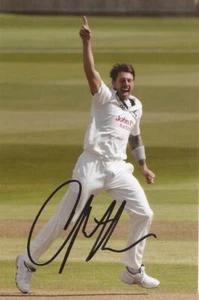 NOTTINGHAMSHIRE & AUSTRALIA: JAMES PATTINSON SIGNED 6x4 ACTION PHOTO+COA - Picture 1 of 1
