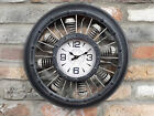 Industrial Wall Clock Aircraft Engine 40cm Large Retro Vintage Style Metal Aged