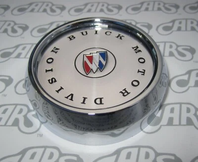 1971-1987 Buick Chrome Wheel Cap w/ Tri-Shield Plastic Emblem. OEM #1236446. 2"+ - Image 1 of 4
