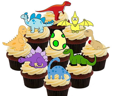 Вечеринка с динозаврами! 36 съедобных столешниц для тортов, стоячих, волшебных тортов для детей на день рождения - Изображение 1 из 4