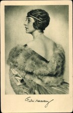 Ak Sängerin und Schauspielerin Fritzi Massary, Profil, Pelzstola - 4055310