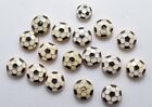 16 Gold Tone Soccer Ball Slide Charms 1 Silver Tone Ename Vtg Costume Jewelry