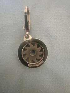 BVLGARI Tondo Sun Charm Yellow Gold Pendant Necklace Top Only K18 Unisex - Picture 1 of 5