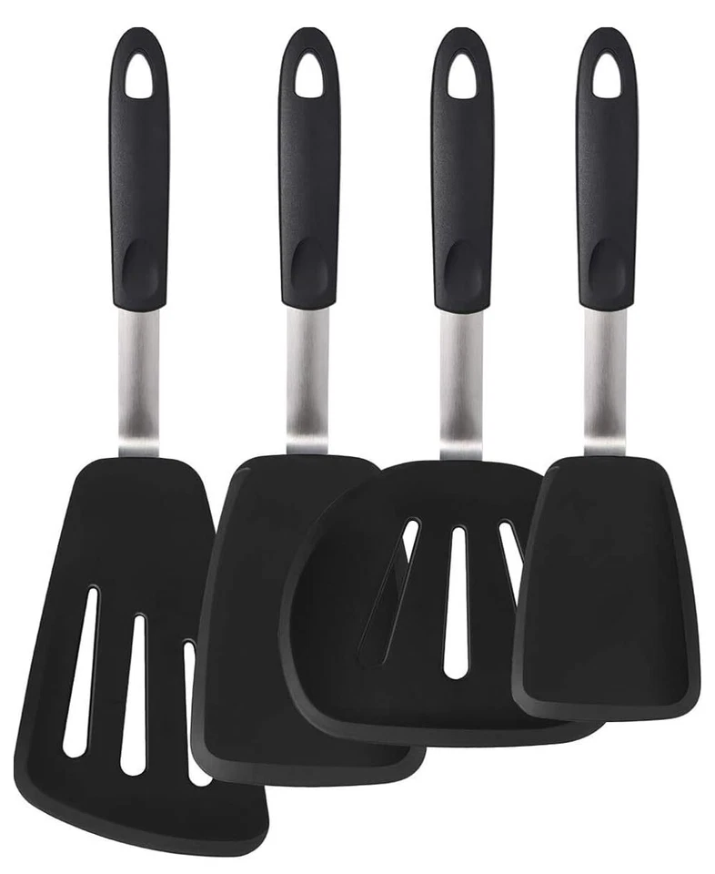 Boxiki Kitchen Spatula Silicone Heat Resistant 4Pcs BPA - Flexible Sili...