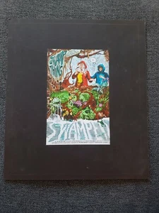 SWAMP THING PRODUCTION ART HAND COLORED BY NANSI HOOLAHAN ATTACHED TO BOARD - Picture 1 of 12