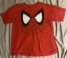 Spiderman Mask Mad Engine Marvel Red T Shirt Mens Vintage Y2k Large Comic
