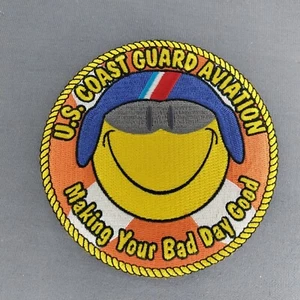 USCG US Coast Guard Making Your Bad Day Good 4.5" Iron On Patch - Picture 1 of 2