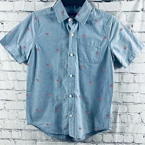 Children's Place American Flag Button Down Boys Size 10/12 (A27) - Picture 1 of 6