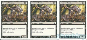 Magic the Gathering JCC 8a Edición 3X Serpiente Guerrero Criatura Soldado 161 - Imagen 1 de 1