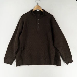 Pullover Acolchado Eddie Bauer Para Hombres XXL Marrón Broches Bolsillos Cuello Simulado Informal - Imagen 1 de 8