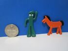 Funny miniature rubber Gumby and Pokey toys 2" fidurines