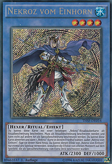 YU-GI-OH, NEKROZ VOM EINHORN, SCR, THSF-DE016, 1. Auflage, TOP - Bild 1 von 1