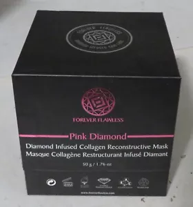 FOREVER FLAWLESS PINK DIAMOND INFUSED COLLAGEN RECONSTRUCTIVE MASK New Old Stock - Picture 1 of 12