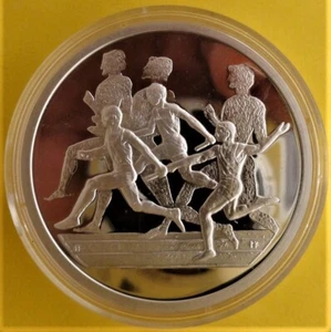 Grecia 10 euros 2003 PRUEBA ""Juegos Olímpicos de Verano 2004 en Atenas-Carrera de Relevos"" Plata UNC - Imagen 1 de 2