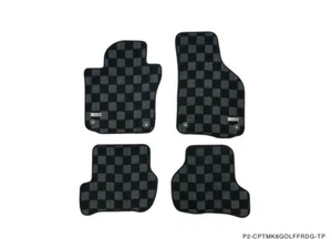 P2M for Volkswagen MK6 Golf GTI Hatch 10-14 R 12-13 Front Rear Checker Floor Mat - Picture 1 of 3