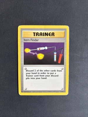 Pokémon TCG Item Finder 74/102 Base Set Regular Rare Non Holo 1999 Vintage - PLD - Image 1 of 4