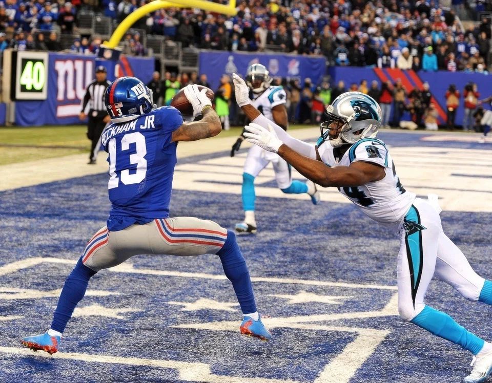 Impresión fotográfica brillante Odell Beckham Jr. #13 Giants NFL 8x10 fútbol americano de Nueva York Foto 1 de 1