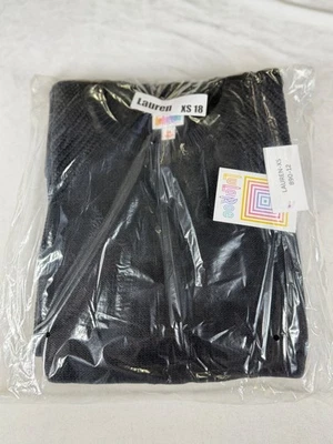 New LuLaRoe Lauren Sweater Dress Raglan Sleeves Cable Knit Black Size XS 18 - Image 1 of 2