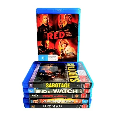 Crime, Spy & Action Thriller 6 x Blu-ray Gift Bundle, Red, Sabotage, Region B - Image 1 of 4