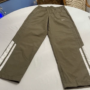 NIKE VTG Y2k BAGGY ZIP WIDE TRACK PANTS SWOOSH DRILL SOCCER Y2K MENS SIZE XL - Picture 1 of 9