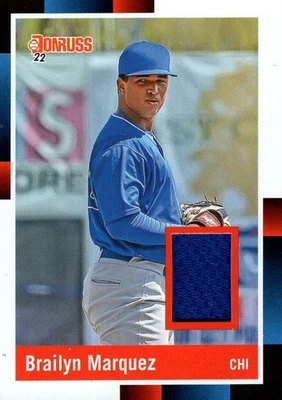 2022 Donruss Retro '88 Materials #76 Brailyn Marquez Jersey - BB - Image 1 of 2