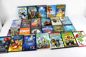 DVD Lot (24) Kids Family Animated Wings Aladdin Madagascar Monster High Lorax - Picture 1 of 21