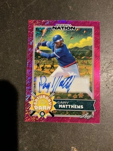 2025 Leaf Nation Baseball Gary Matthews Samstag im Park Autogramm #3/6 Cubs - Bild 1 von 2