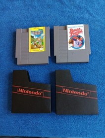 Nintendo NES System - 2 Game Lot Baseball Stars / Bases Loaded Baseball Games 
