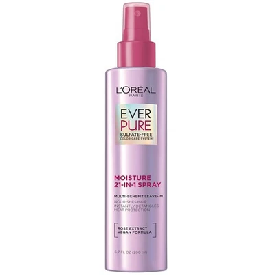 L’Oreal Paris EverPure 21-in-1 Leave-In Conditioner 6.7 fl oz Sulfate Free for - Image 1 of 4