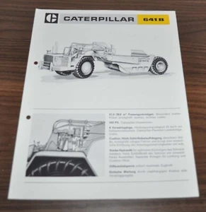 Folleto técnico folleto de especificación técnica Caterpillar 641B raspador gato - Imagen 1 de 3