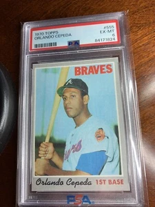 1970 Topps #555 Orlando Cepeda PSA 6 EX-MT - Bild 1 von 2