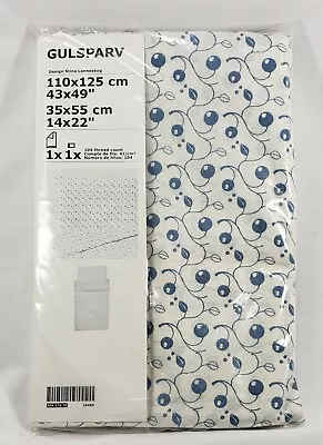 Ikea Gulsparv Blueberry Crib Duvet Cover/Pillowcase Cotton NIP 804.270.70 - Image 1 of 3