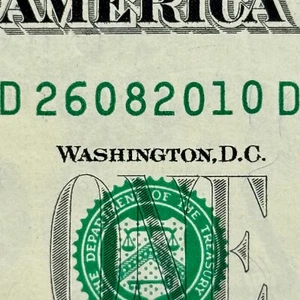 26th August 2010 Dollar 26 Aug 2010 Birthday Anniversary Fancy Serial Number - Picture 1 of 3