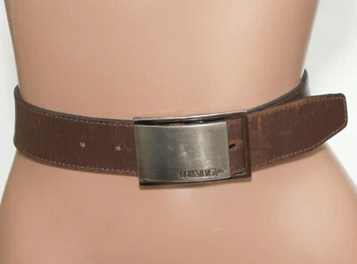 Ремень рабочий TIMBERLAND коричневый кожаный с пряжкой QUICKSILVER - размер 30 винтажный - Изображение 1 из 4