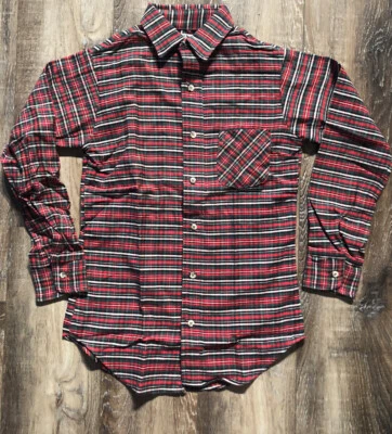 Camisa de franela tartán roja vintage The Woodsman de Klondike para niños jóvenes talla 14 EE. UU. Foto 1 de 4