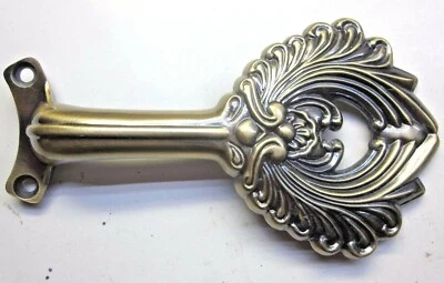 Fancy Dark Brass Ceiling Fan Paddle Bracket Arm 4-1/4" Width Sketch 1 Vintage - Image 1 of 4