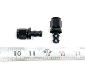 2pcs 6AN AN6 Female Swivel Push On Barb 3/8 Hose Barbed Straight Adapter Fitting - Picture 1 of 1