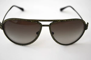 Gafas de sol Versace Aviator Green Yellow Crystals 2171-B 1392/8E 59-135 - Imagen 1 de 4