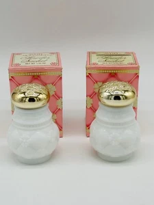 2 Vintage Avon Milk Glass Powder Sachet Moonwind & Bird of Paradise - Picture 1 of 6