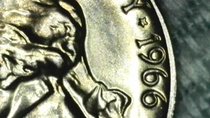 1966 BU NICKEL NO MINT MARK WITH FULL STEPS - Picture 1 of 5