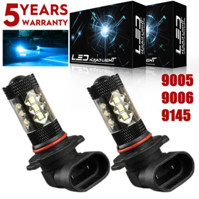 For Toyota Corolla 2005 2006 2007 2008 - 2PC 8000K Ice Blue LED Fog Light Bulbs - Image 1 of 4