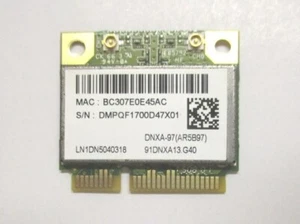 Modulo DNXA-97(AR5B97), Unex, AR5B97 802.11b/g/n PCIe Half mini Card AR9287 - Picture 1 of 2
