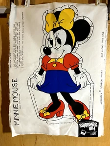 Vintage Disney Cut & Sew Fabric Panel Minnie Mouse for Pillow or Doll, Uncut - Picture 1 of 3